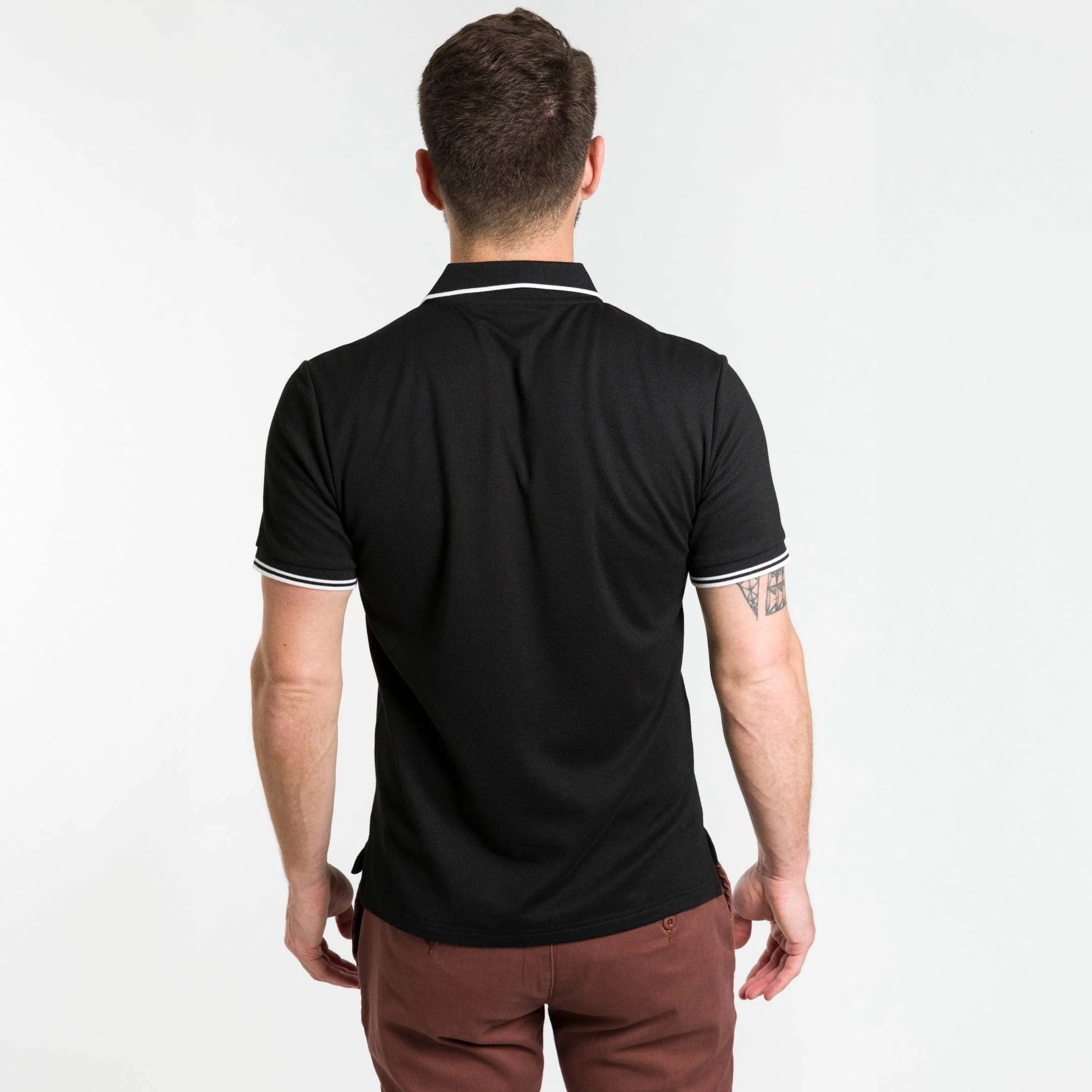 Black Micro Pique Polo - Image 3