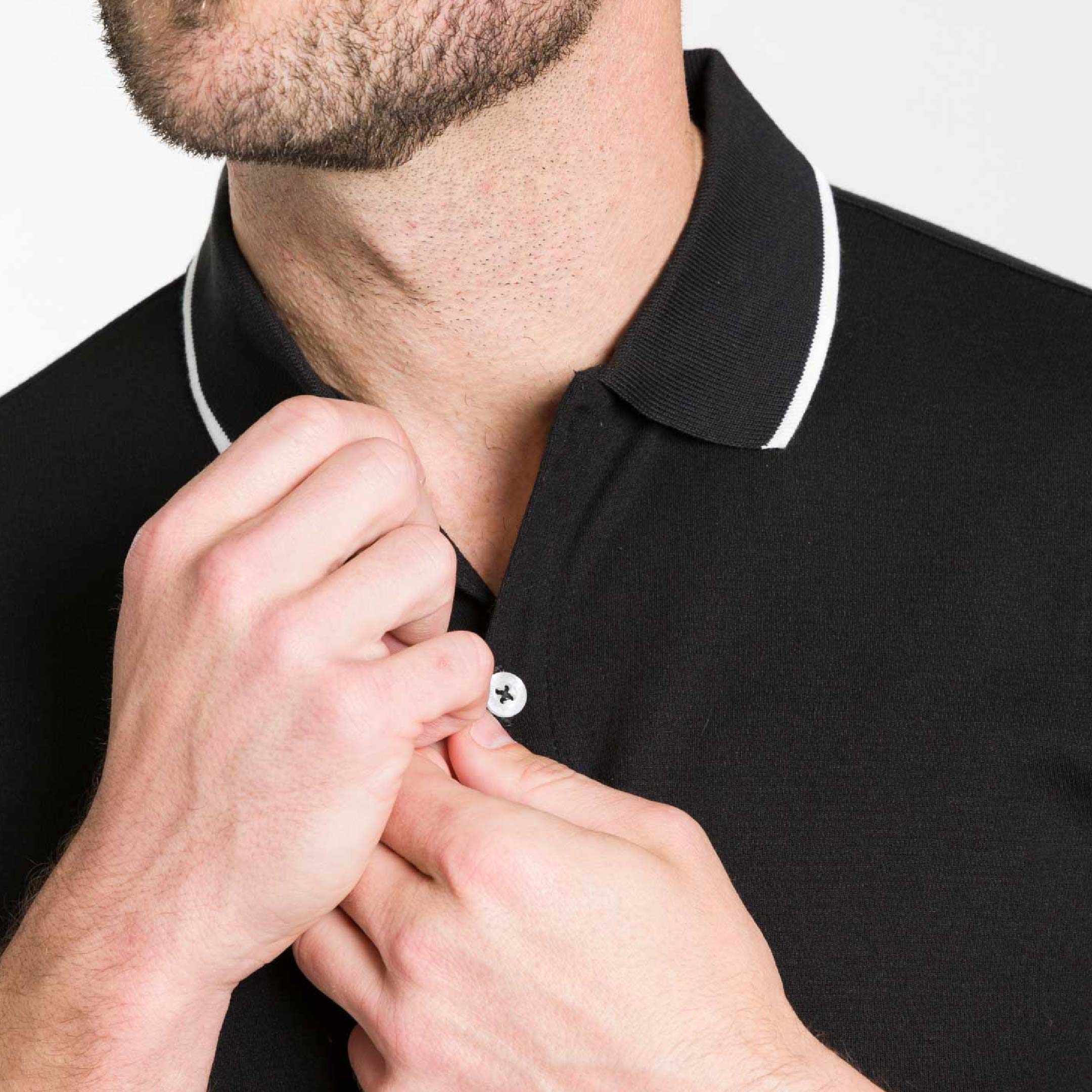 Black Micro Pique Polo - Image 5