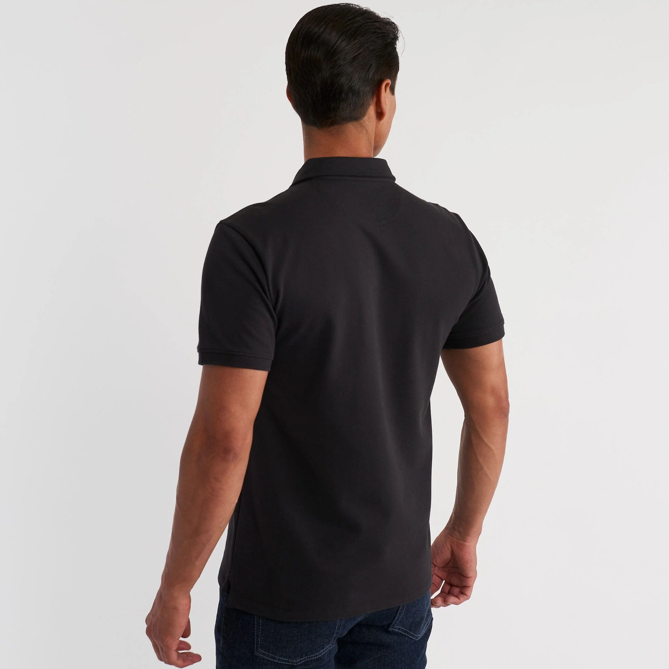 Black Pique Daily Polo - Image 3