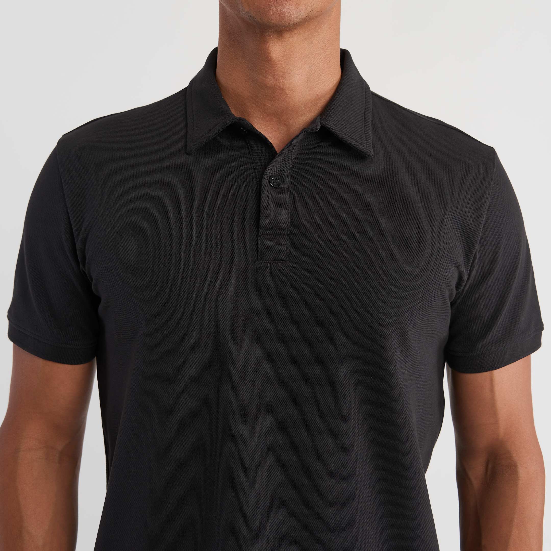 Black Pique Daily Polo - Image 4