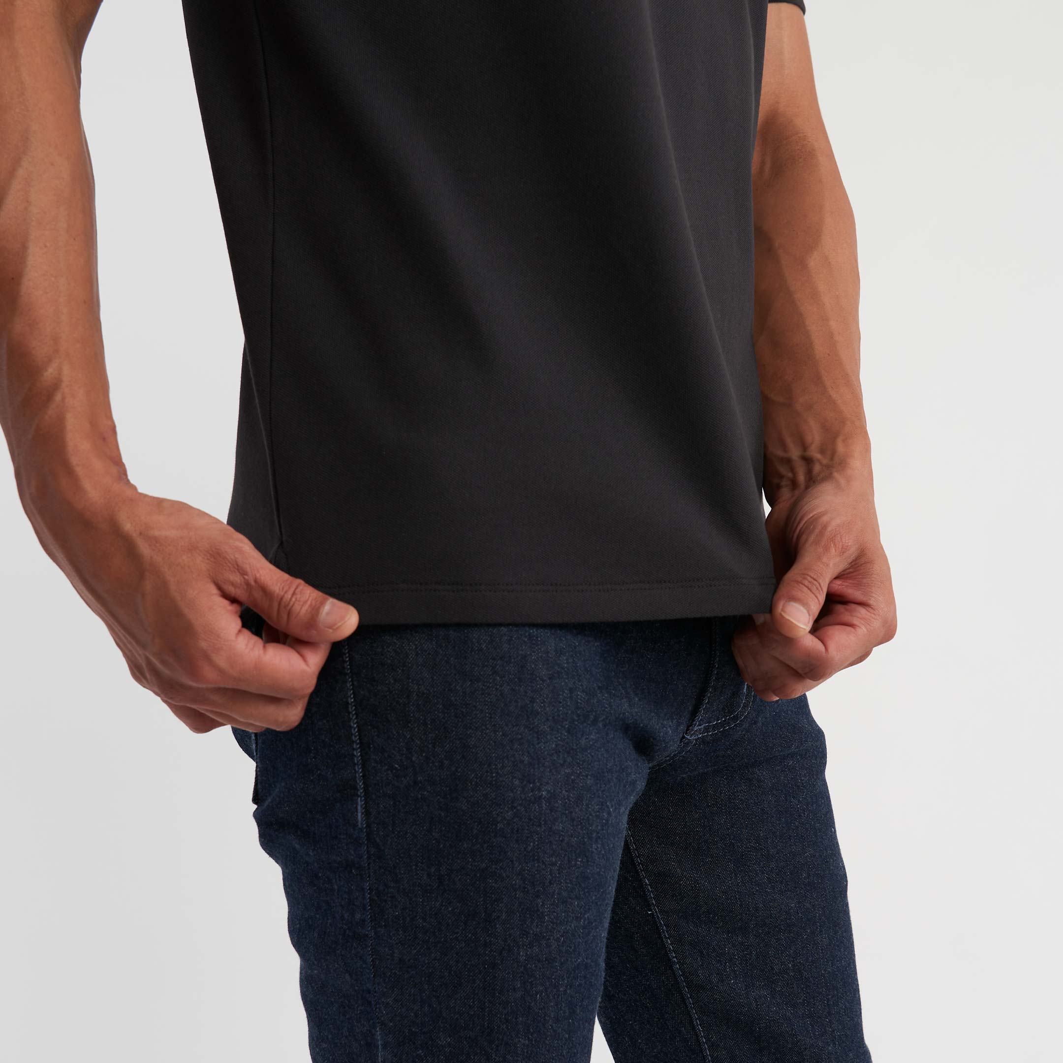 Black Pique Daily Polo - Image 5