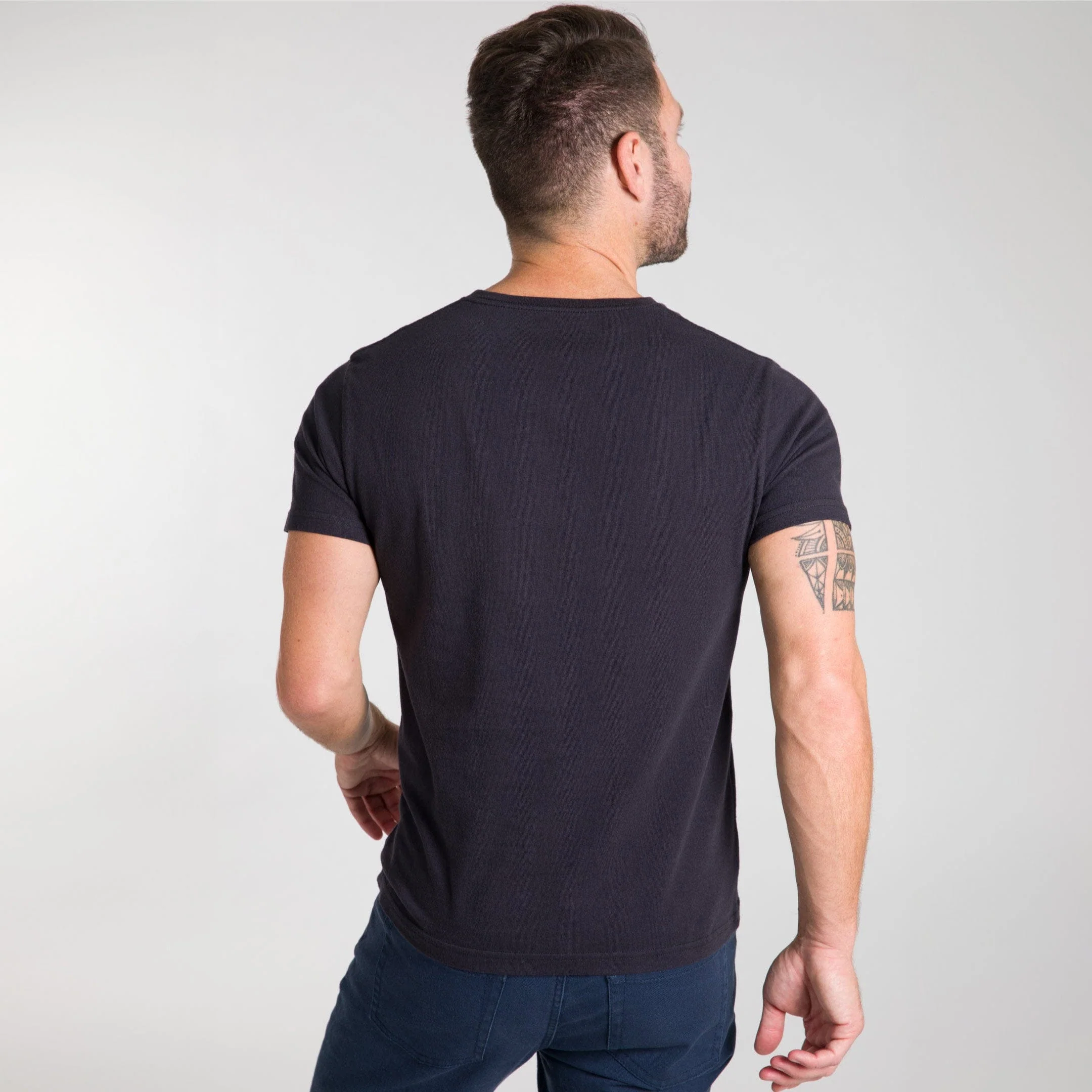 Black V-Neck Tee - Image 3