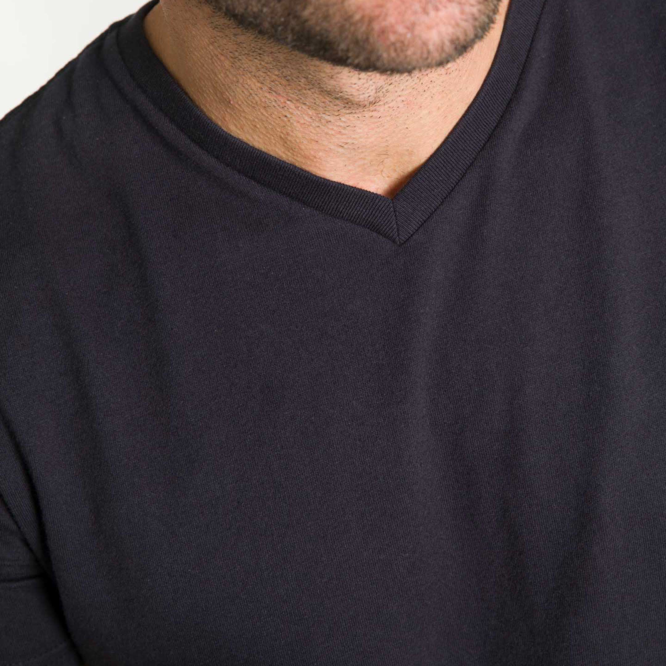 Black V-Neck Tee - Image 4