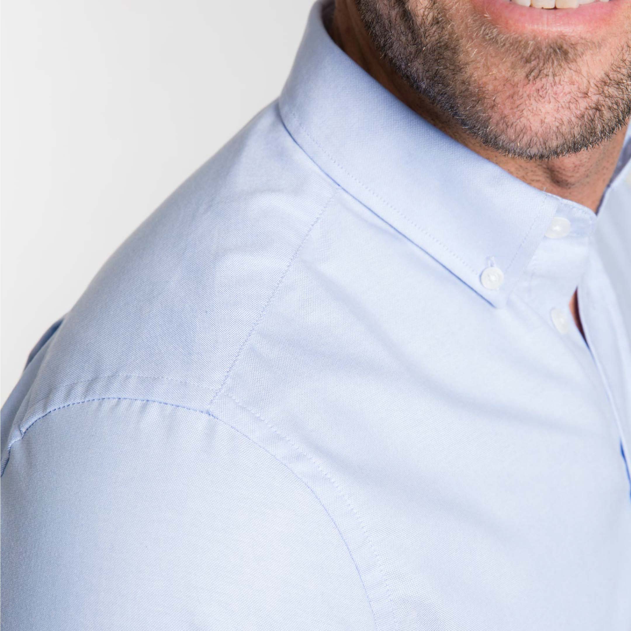 Blue Oxford Wrinkle Free Short Sleeve Shirt - Image 4