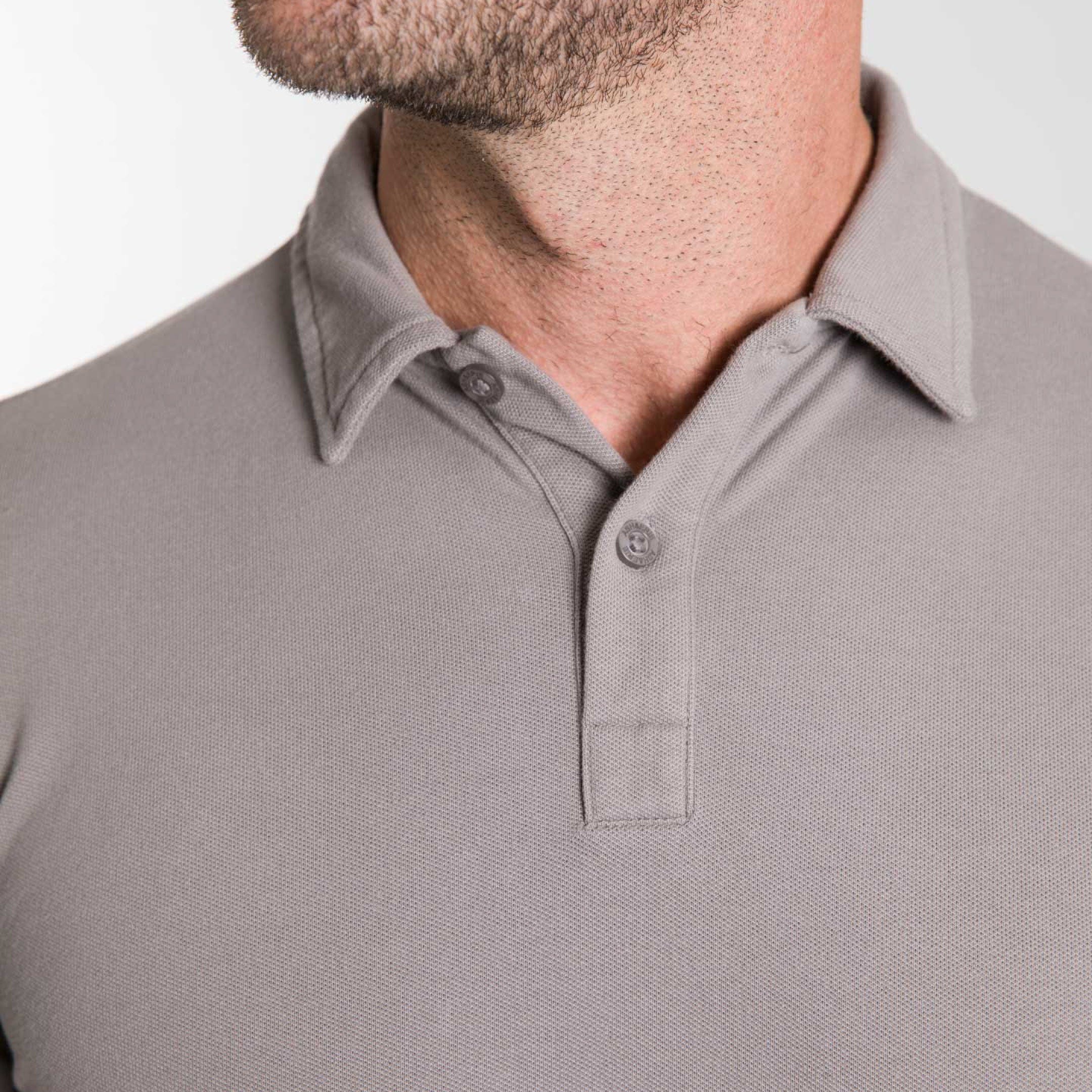 Grey Pique Daily Polo - Image 4