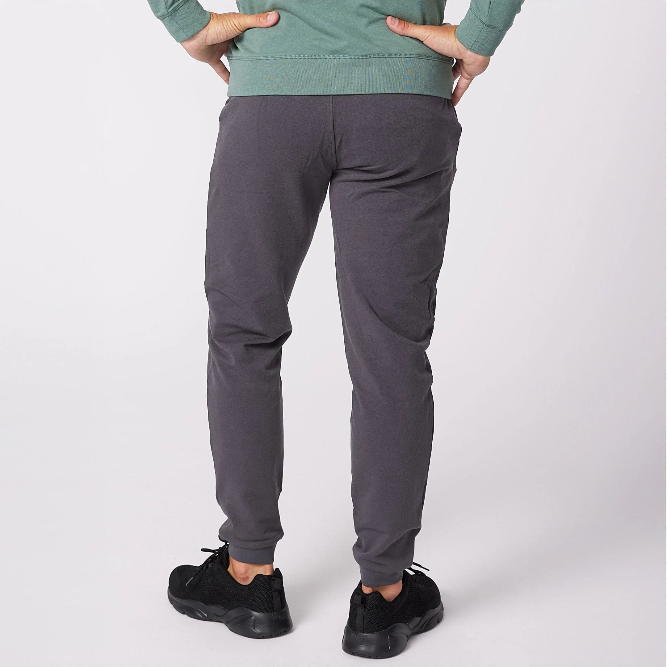 Iron Grey French Terry Jogger - Image 3