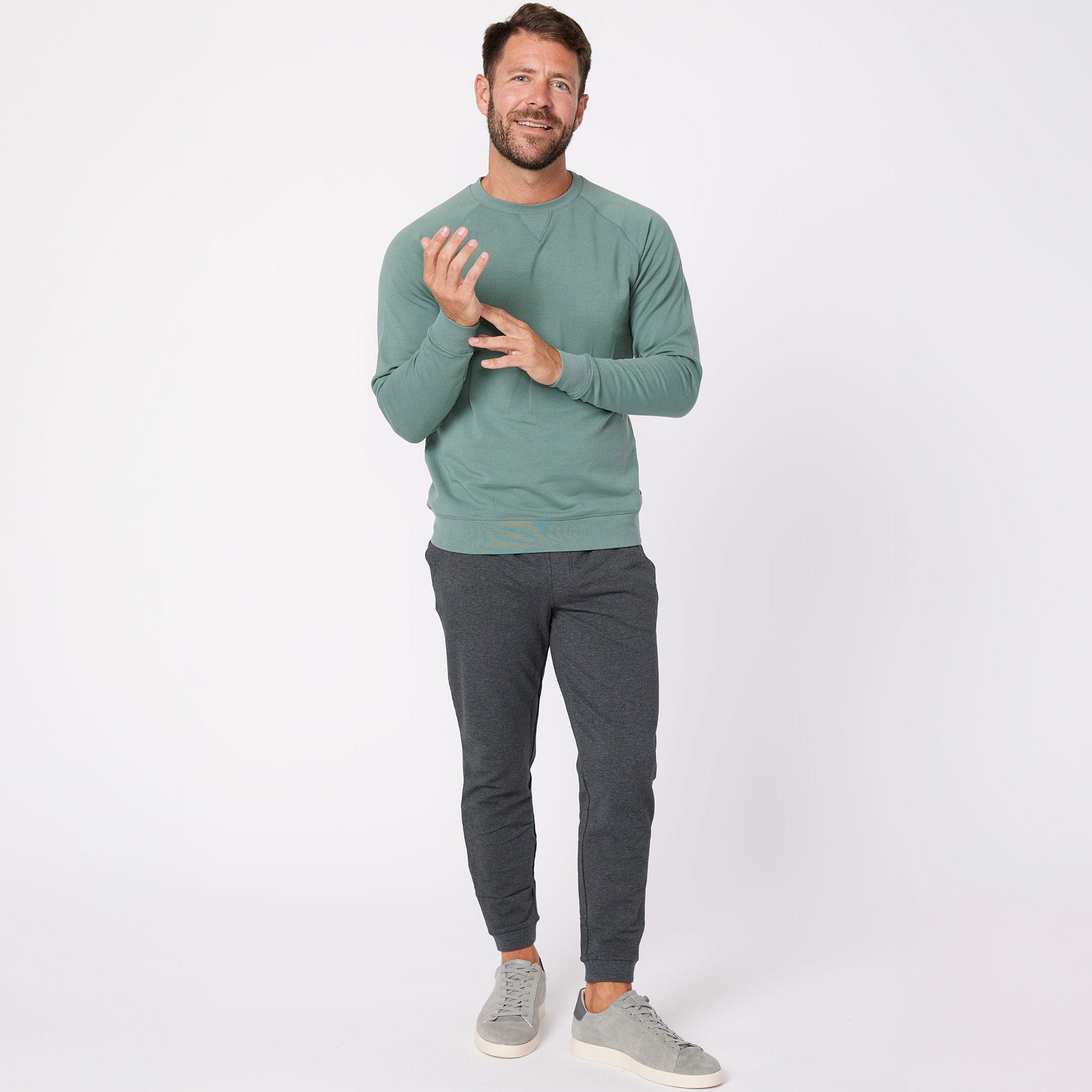 Iron Grey French Terry Jogger - Image 6