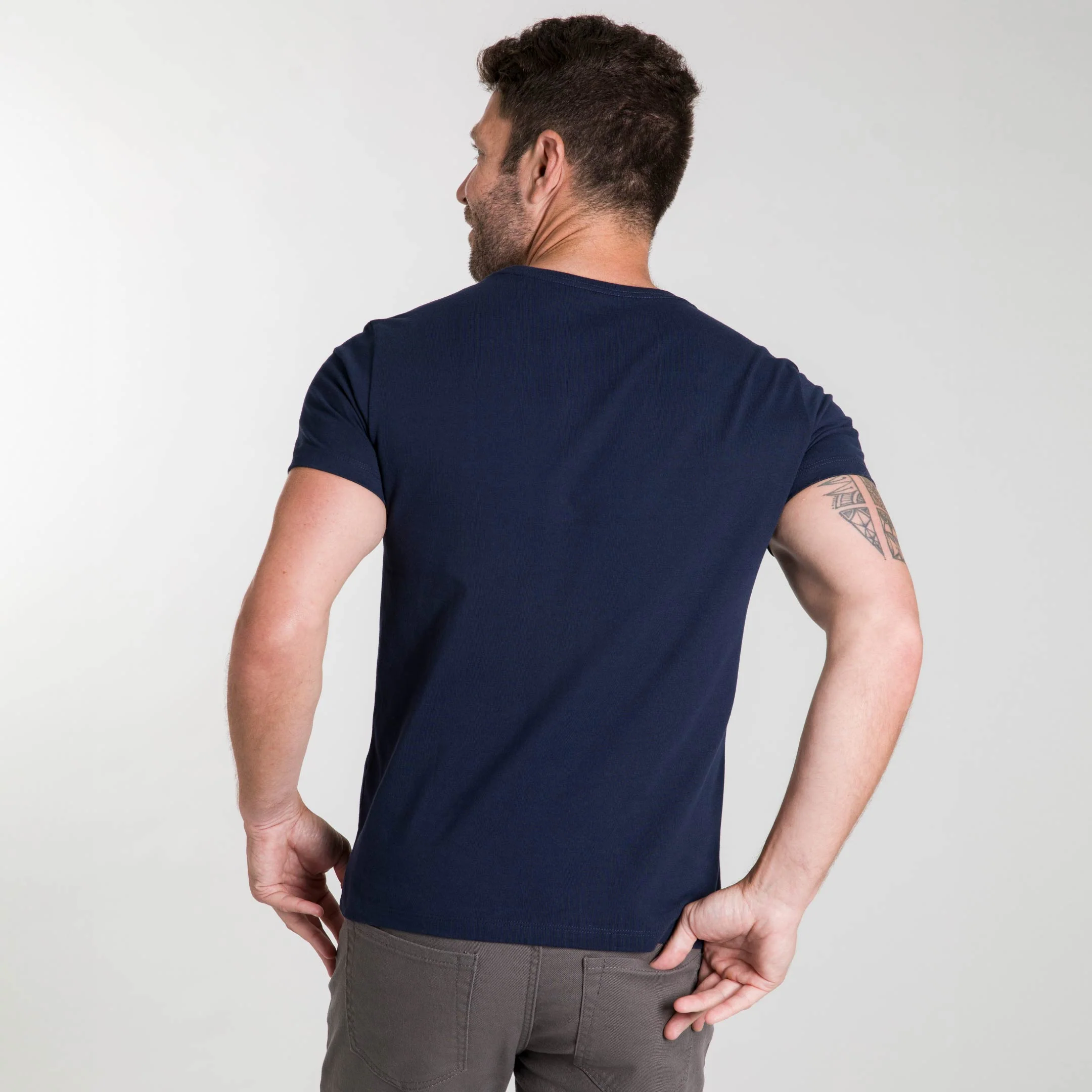 True Navy Pima Cotton Crew Neck - Image 3