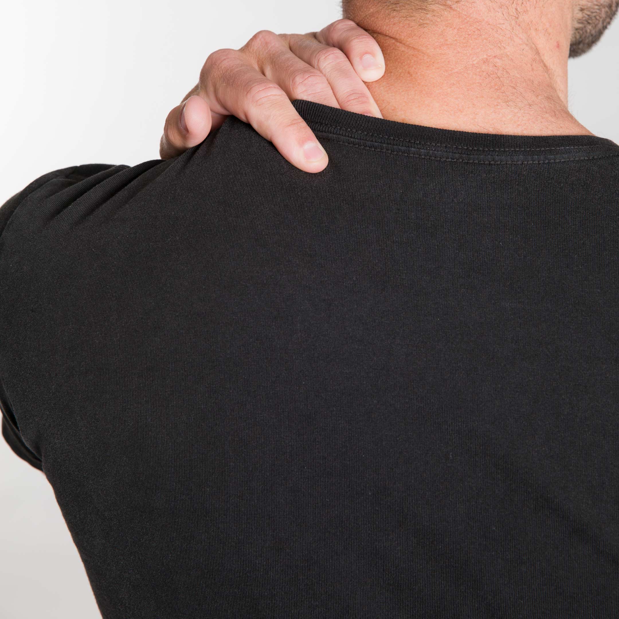 Washed Black Pima Cotton Crew Neck Tee - Image 4